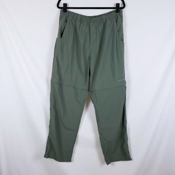 Columbia PFG Backcast Convertible Pants Mens 32L Green Fishing Outdoor Hiking - Picture 1 of 11